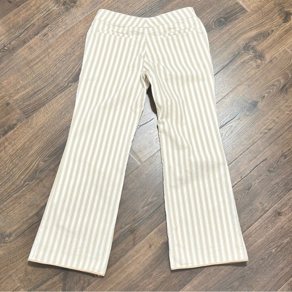 Marni Striped Flare Designer Beige Off White 2000s Bootcut Beige Made In Italy 4 - Picture 7 of 8